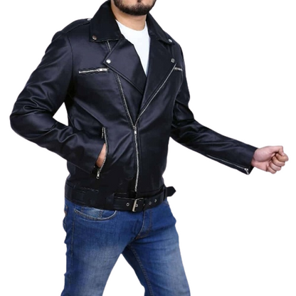 Walking Dead Negan Black Leather Jacket