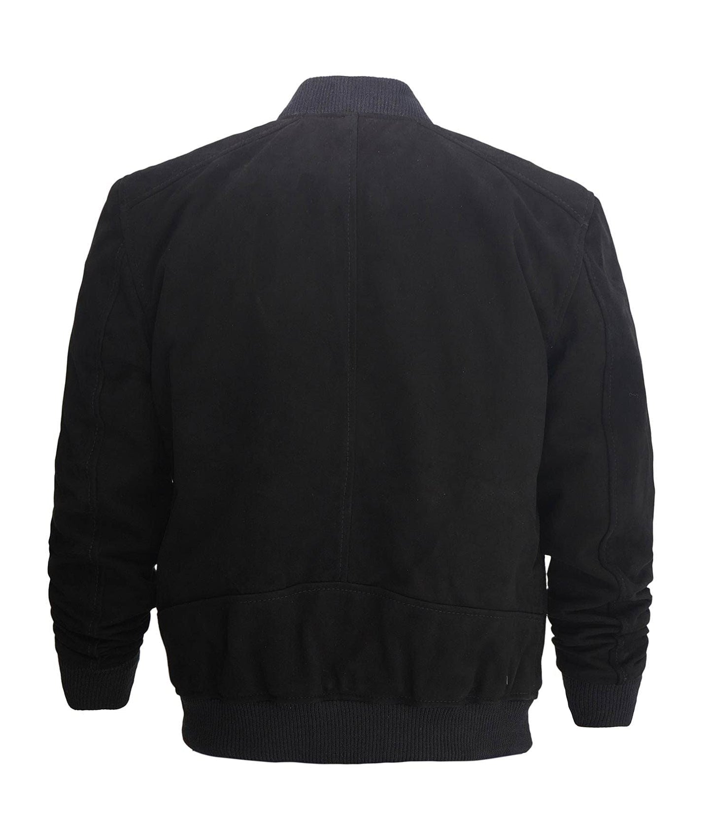 Premium Suede Leather Jacket Men, Black