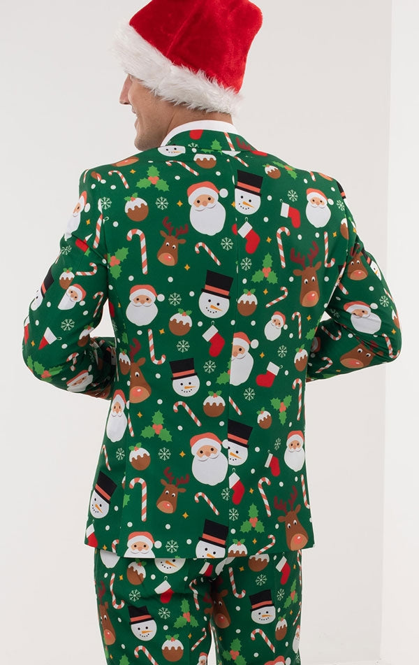 Christmas Santa Green Suit