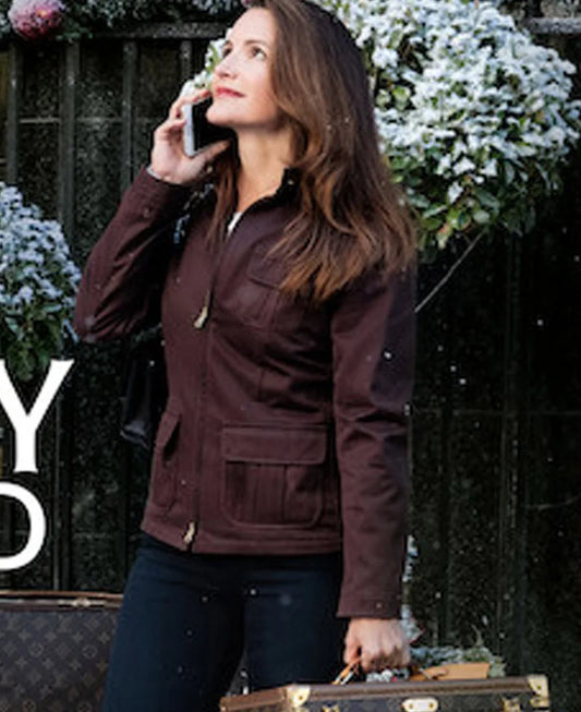 Kristin Davis Holiday In The Wild Brown Jacket