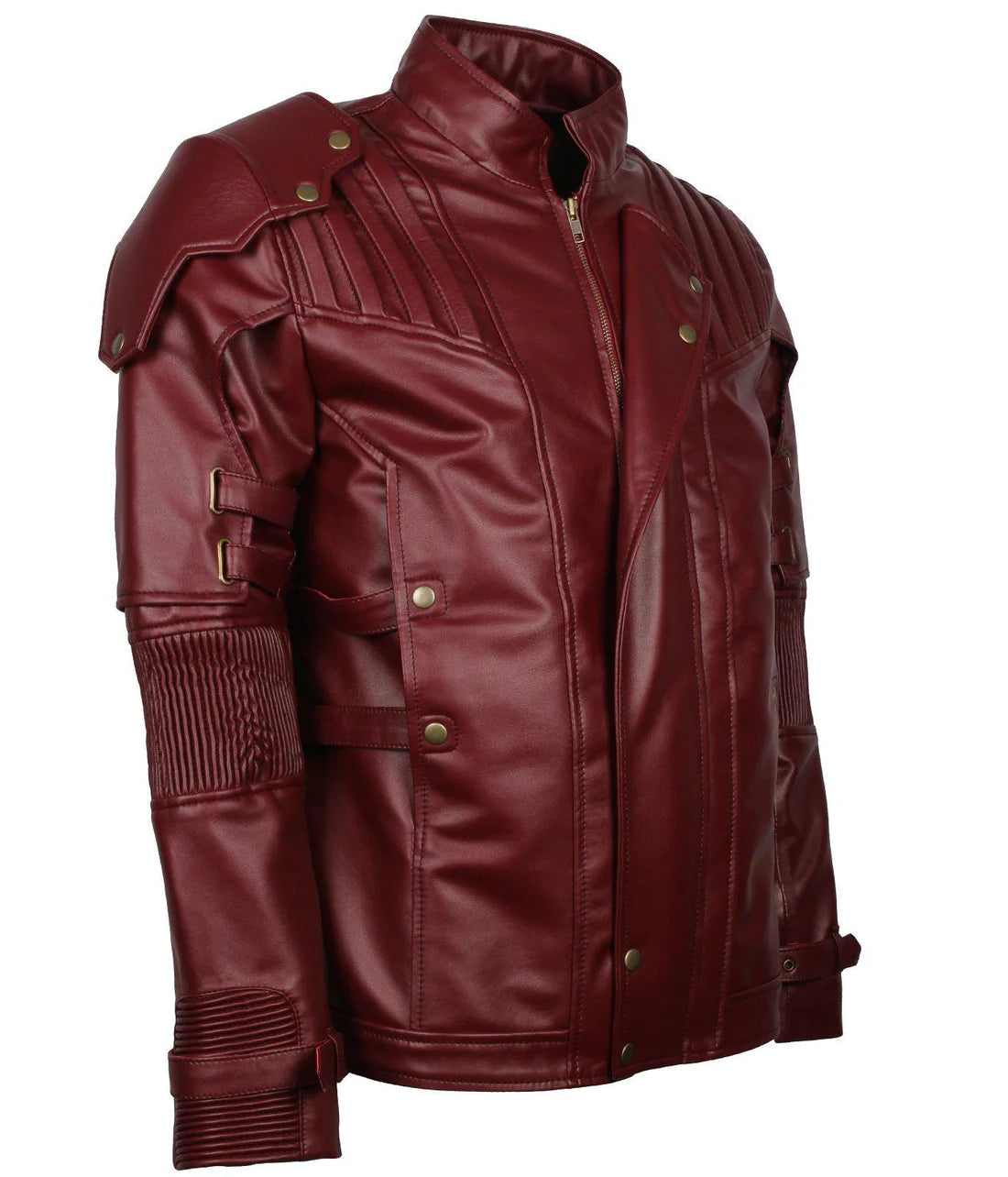 Genuine Lambskin Leather Bike Men, Maroon