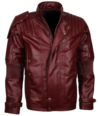 Genuine Lambskin Leather Bike Men, Maroon