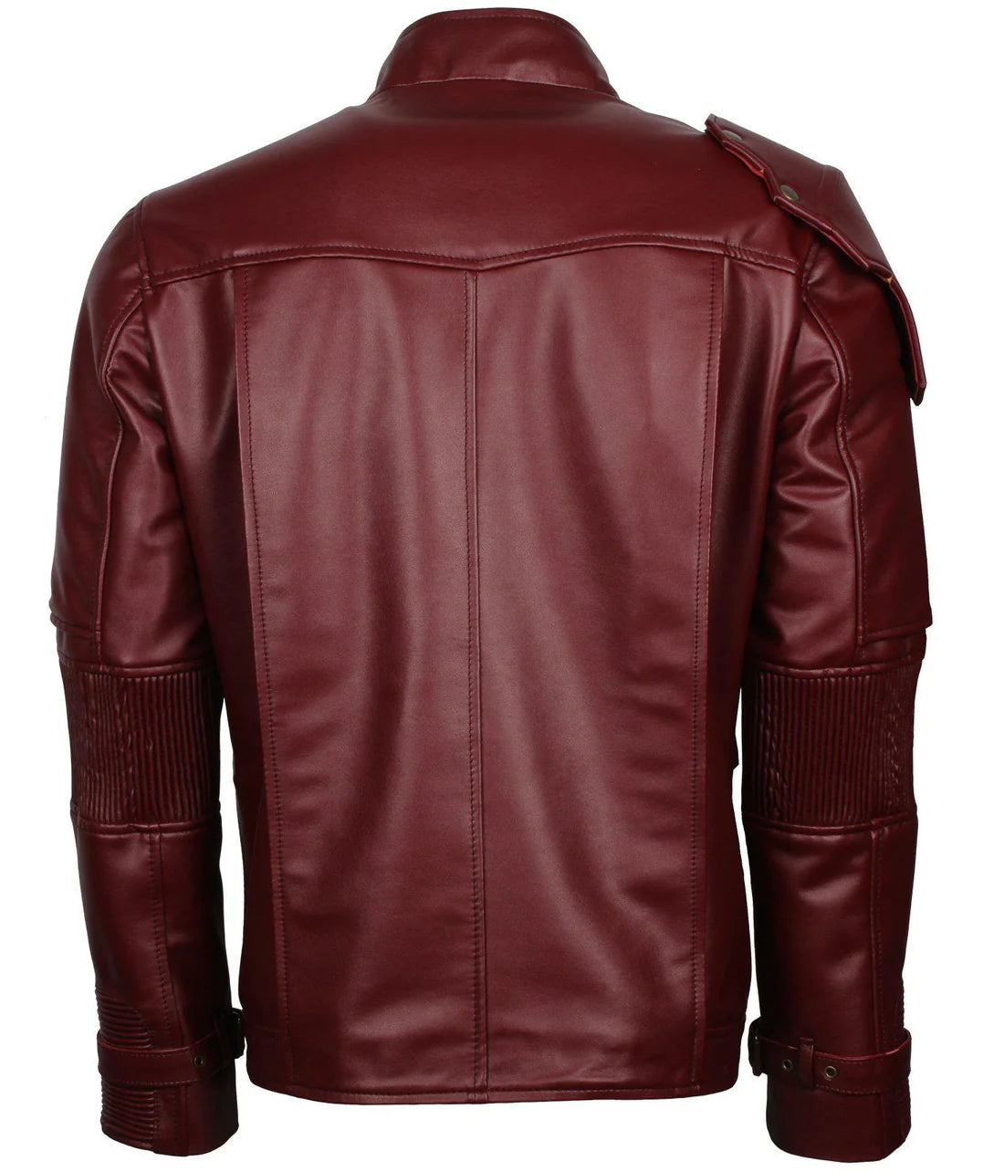 Genuine Lambskin Leather Bike Men, Maroon