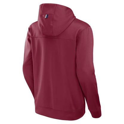 mens fanatics burgundy colorado avalanche defender pullover hoodie For sale