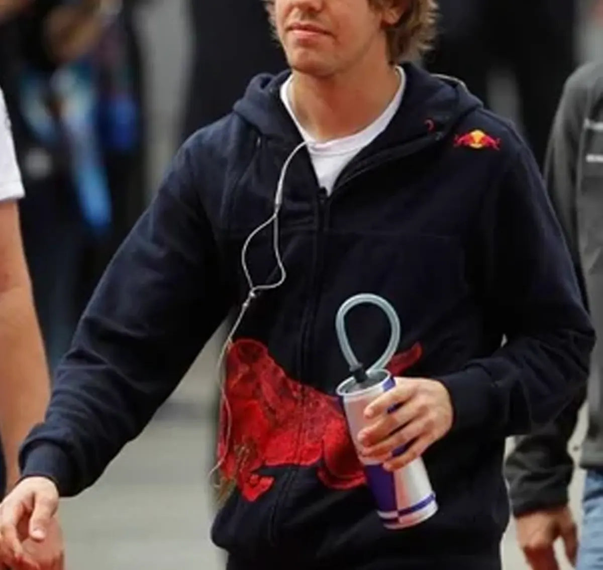 Navy Vintage Red Bull Big Logo Racing Hoodie