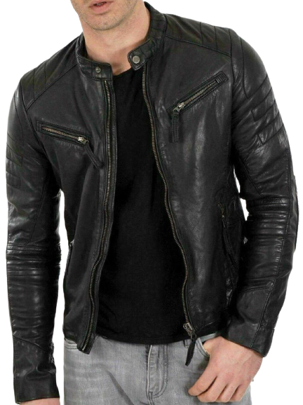 Men's Quilted Brando Retro Cafe Racer Jacket