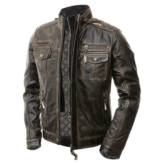 Black Leather Motorcycle Jacket