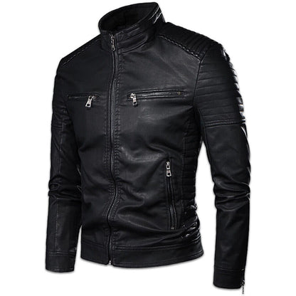 Hunter Pro Sheep Hide Leather Jacket, Black, Front