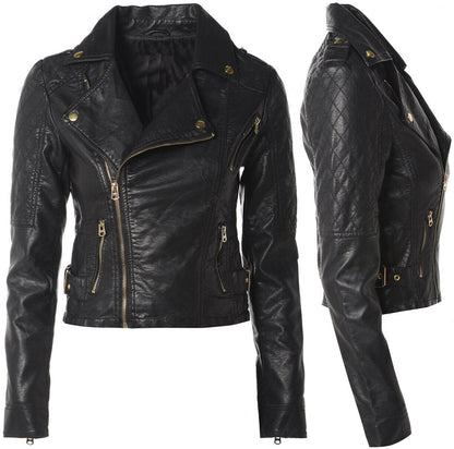 Women Biker Jacket, Black Leather Jacket