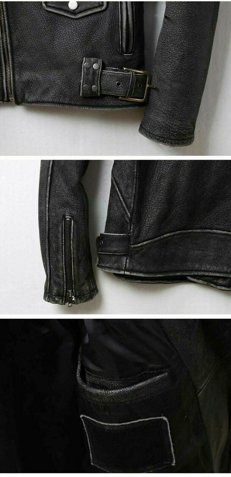 Stonewash Distressed Vintage Leather Jacket