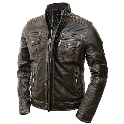 Black Leather Motorcycle Jacket