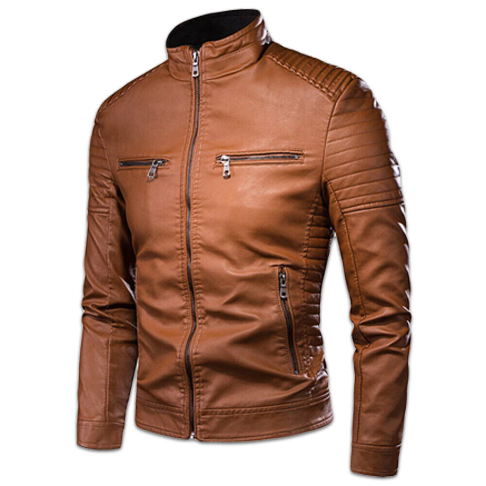 Hunter Pro Sheep Hide Leather Jacket, Front, Tan Brown