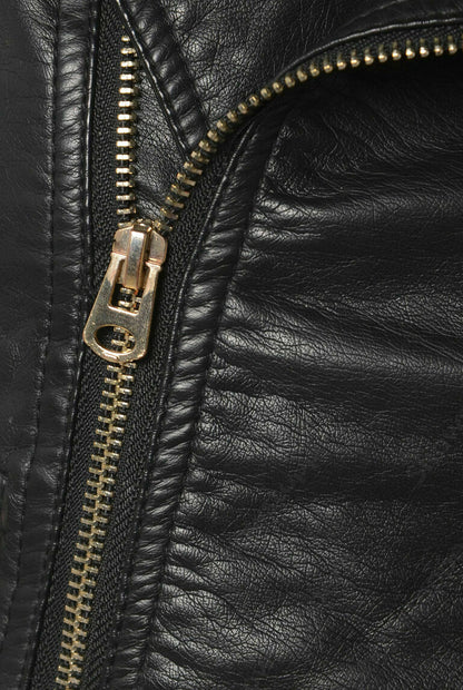 Women Biker Jacket, Black Leather Jacket