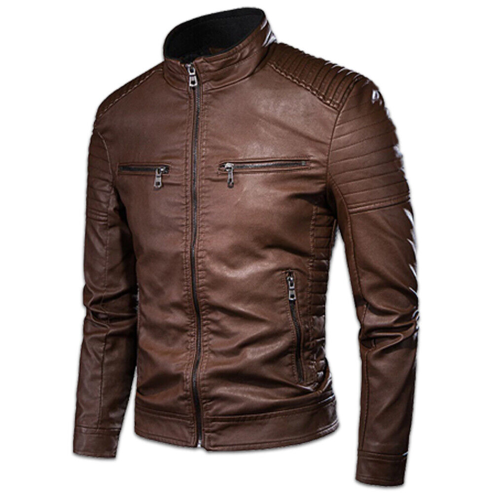 Hunter Pro Sheep Hide Leather Jacket, Front, Dark Brown