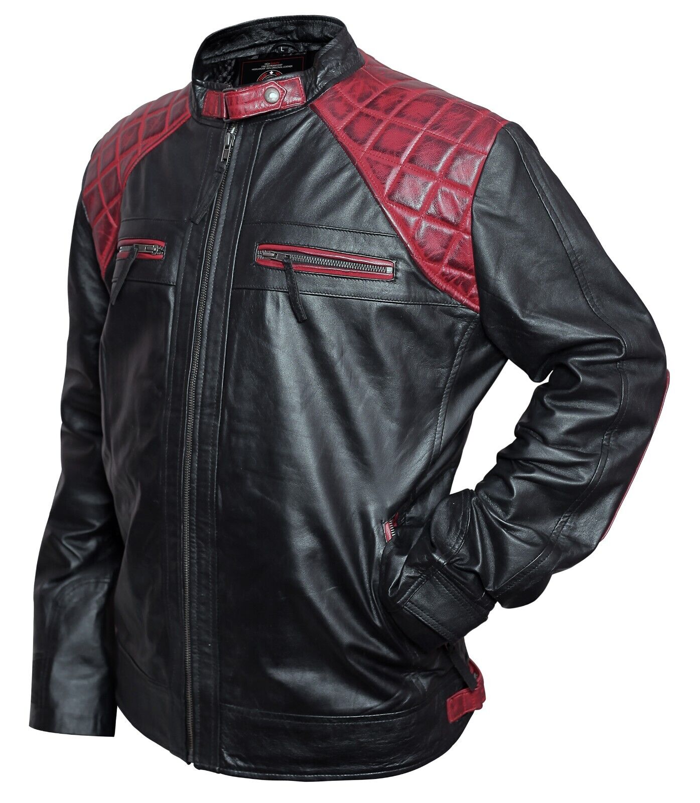 Halloween Jacket - Rollins Black and Maroon Leather Jacket zing apparel collection 