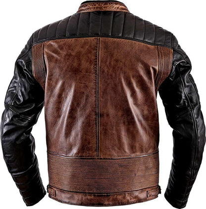 Handmade Brando Leather Biker Jacket Men