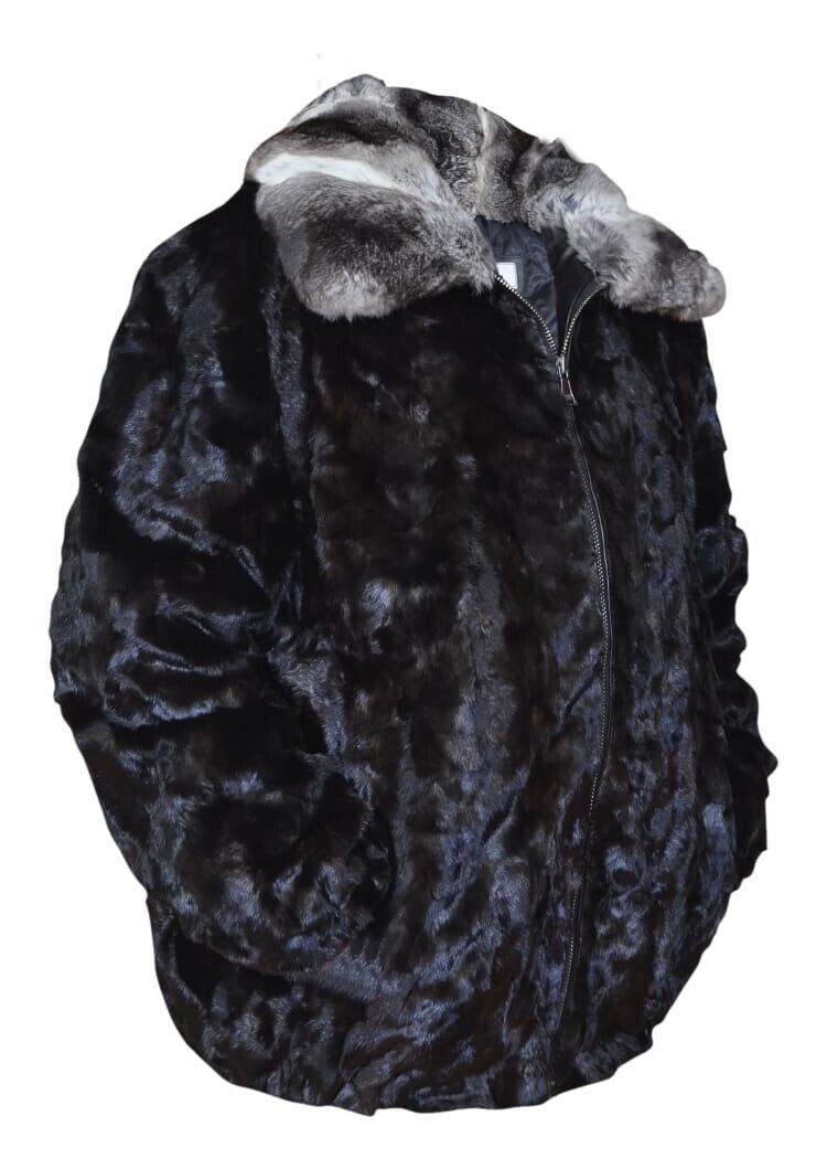 Black Real Mink Fur Jacket For Men