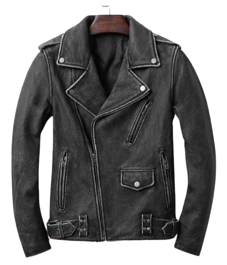 Stonewash Distressed Vintage Leather Jacket