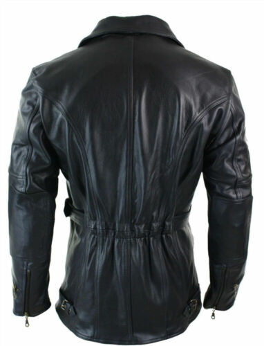 Black Belted Sheep Hide Leather Jacket