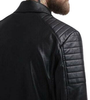 Adam Levine Black Leather Biker Jacket