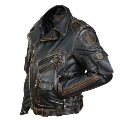 Biker Jacket Men, Fashion Slim Zipper Jacket