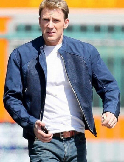 Captain America Steve Rogers Blue Cotton Jacket