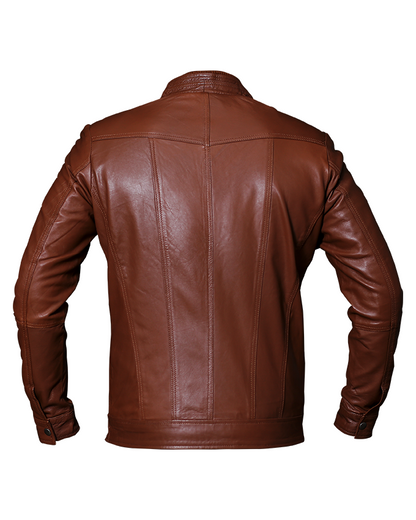 Cafe Racer Tan Brown Leather Jacket Buy
