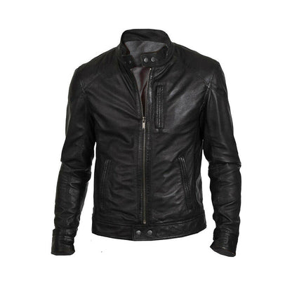 Classic Hunt Black Sheep Leather Biker Jacket