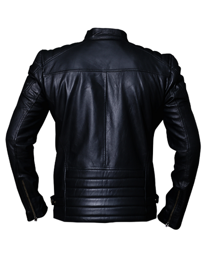 Racer Black Vintage Leather Biker Jacket Buy