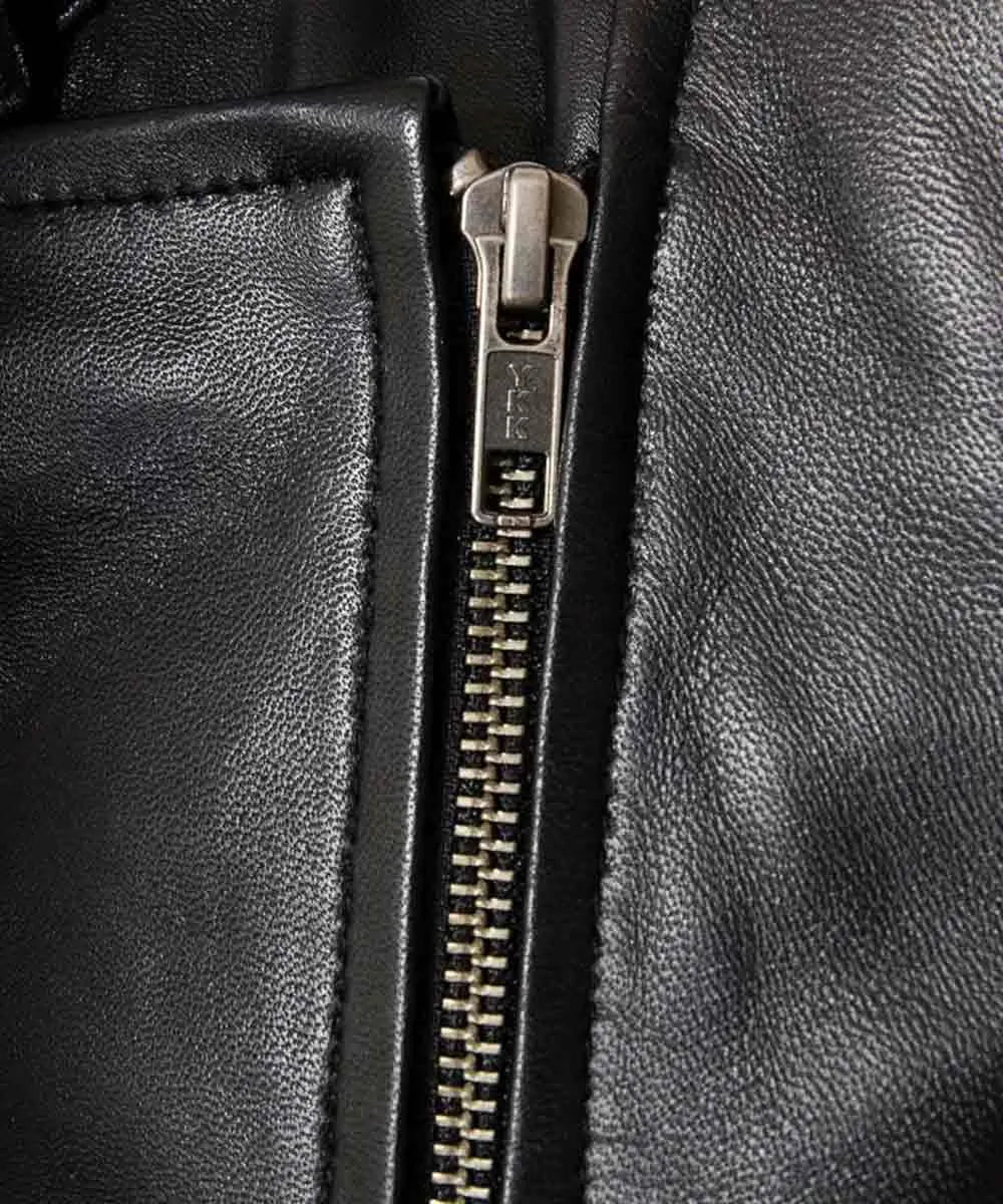 Women's Black Sheep Cropped Leather Jacket