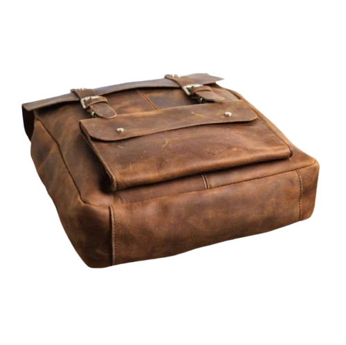 Personalized Premium Leather Travel Bag, Brown