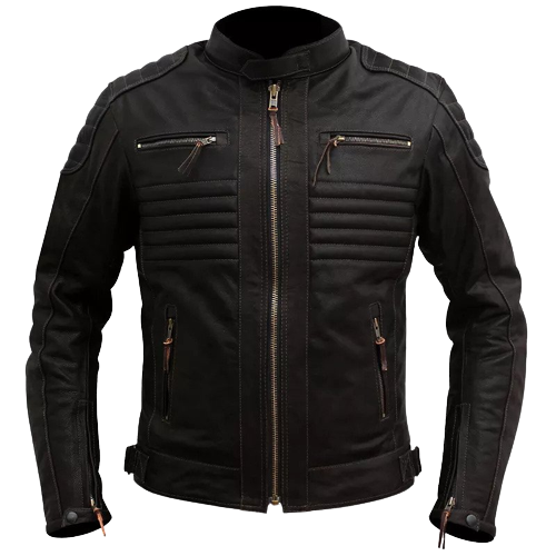 CE Armour Black Dimex Biker Jacket, Front