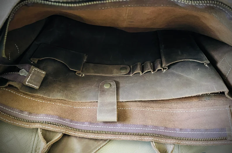 Leather laptop bag for work/travel