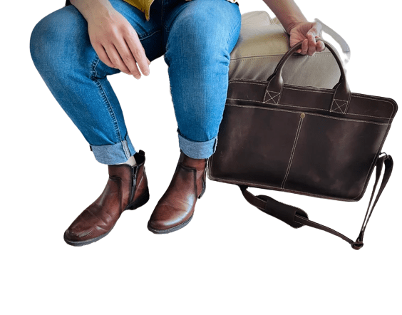 Premium Leather Laptop Bag For Work