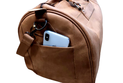 Full Grain Duffle Bag with Shoe Pocket