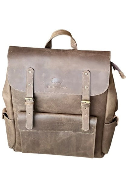 Crazy Horse Leather Laptop Backpack