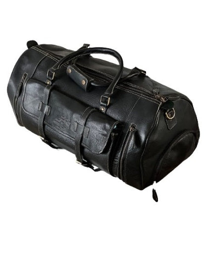 Premium Cow Leather Duffle Bag with Shoe Pocket