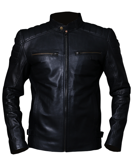 Racer Black Vintage Leather Biker Jacket