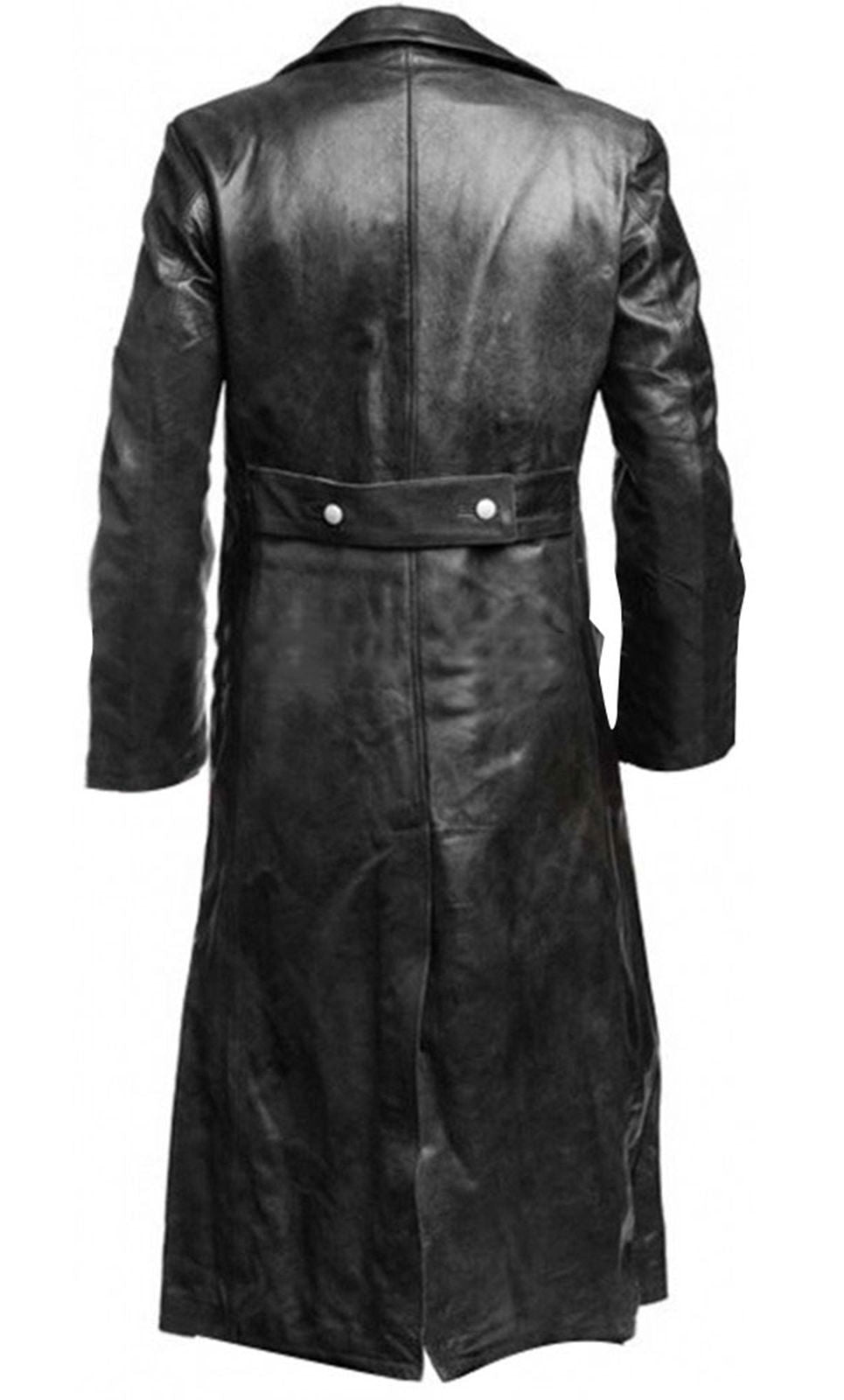 Black Leather Coat - WW2 Coat 