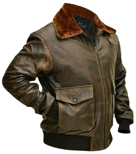 G-1 Aviator Distressed Brown Leather Jacket