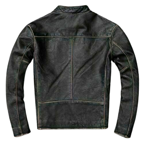Classic Biker Distressed Cow Leather Jacket