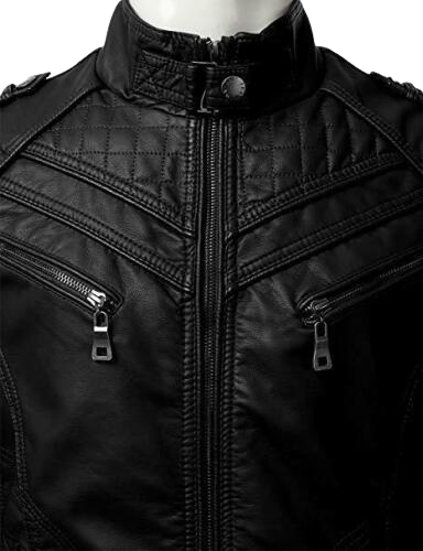 Zipper Black Lamb Skin Leather Jacket