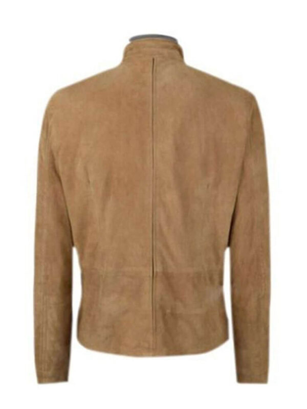 James Bond Suede Leather Jacket, Brown Zing Apparel