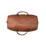 Deluxe Travel Leather Duffle Bag, Brown Zing Apparel