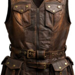 Brown Leather Regular Size Vintage Vest for Men Zing Apparel