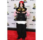 2024_Grammy_Awards_Billie_Eilish_Barbie_Black_and_Pink_Bomber_Jacket