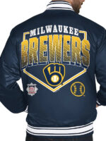 Milwaukee Brewers Scout Varsity Satin Jacket - Image 6