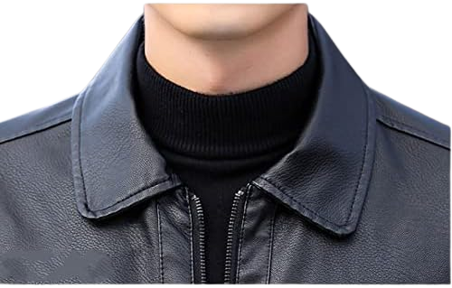 Tall Leather Biker Jacket Men, Black Zing Apparel