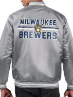 Milwaukee Brewers Scout Varsity Satin Jacket - Image 8