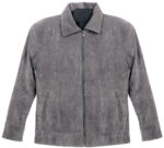 Grey Classic Suede Jacket Men Zing Apparel